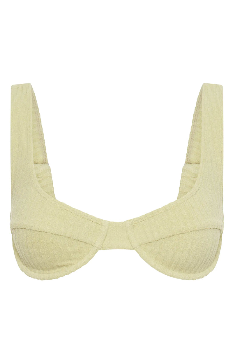 Ochre Lane - Towelling Balconette Bra - Aloe