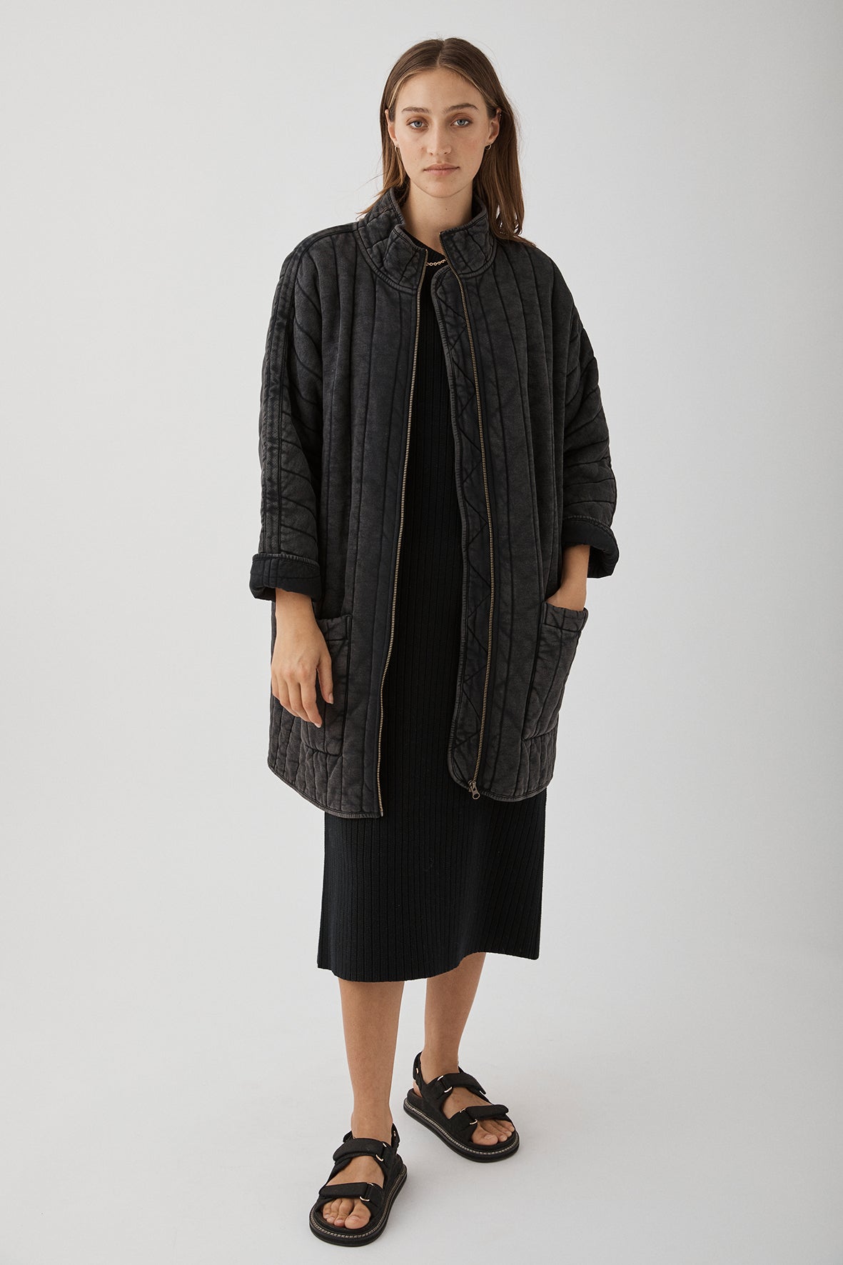 Adaline Organic Cotton Dress - Black