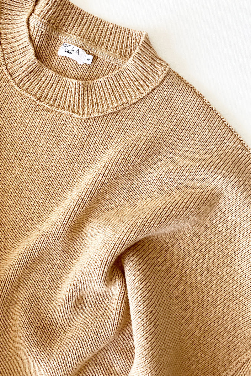 Harper Organic Knit Sweater - Honey