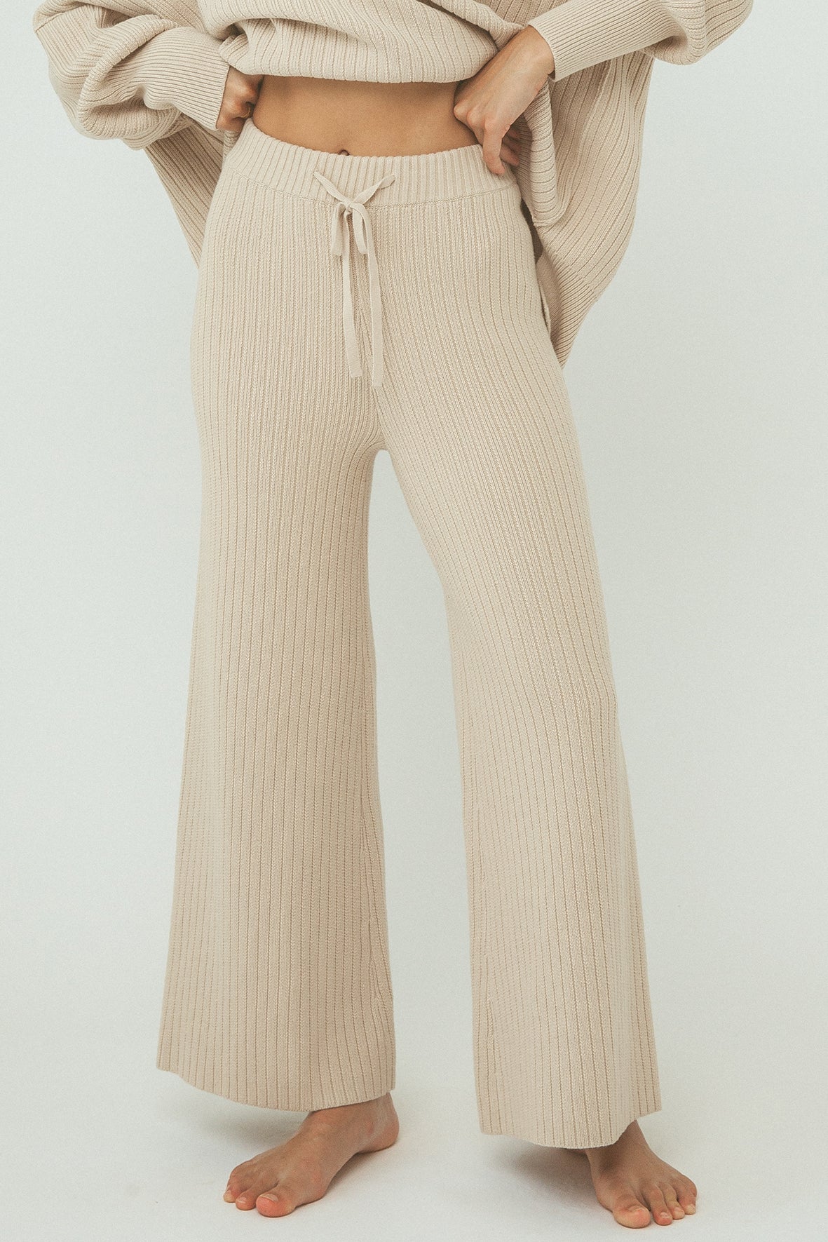 Vera Organic Knit Pants - Sand – Arcaa.