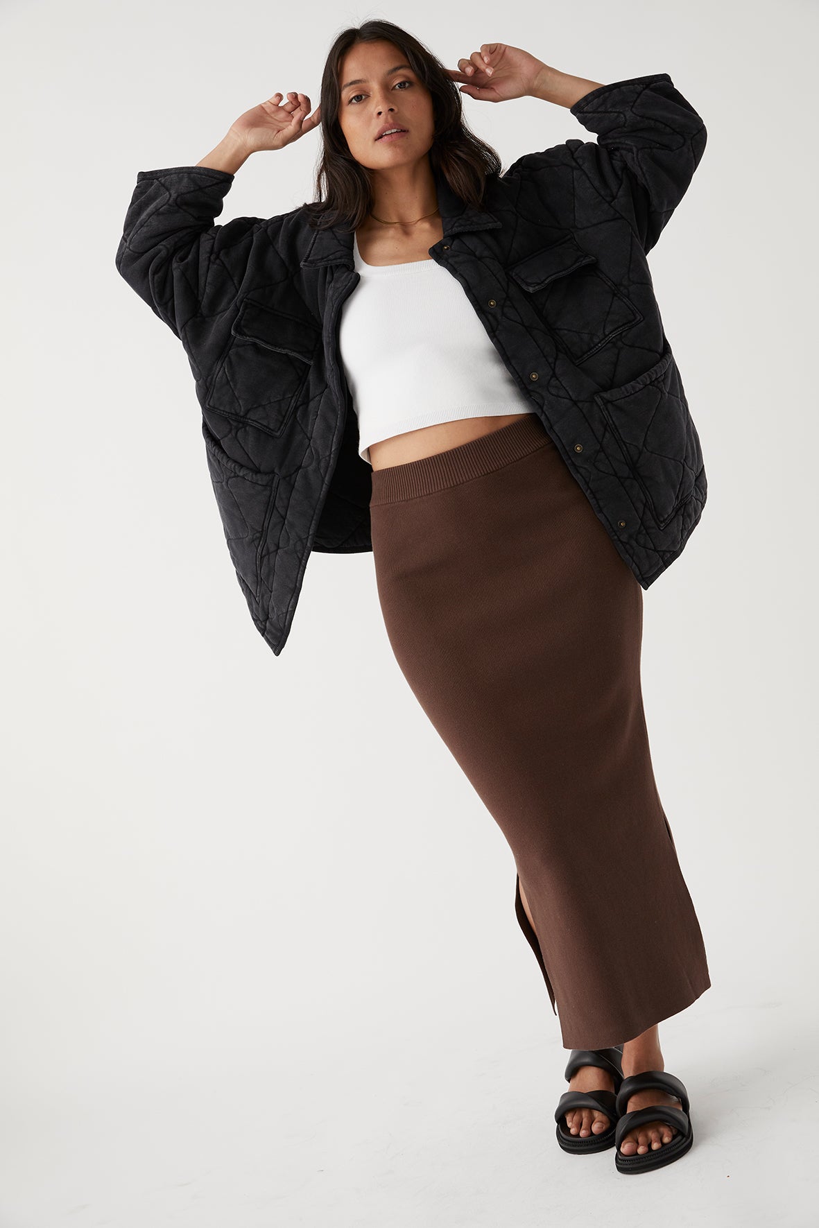 Harper Skirt - Chocolate