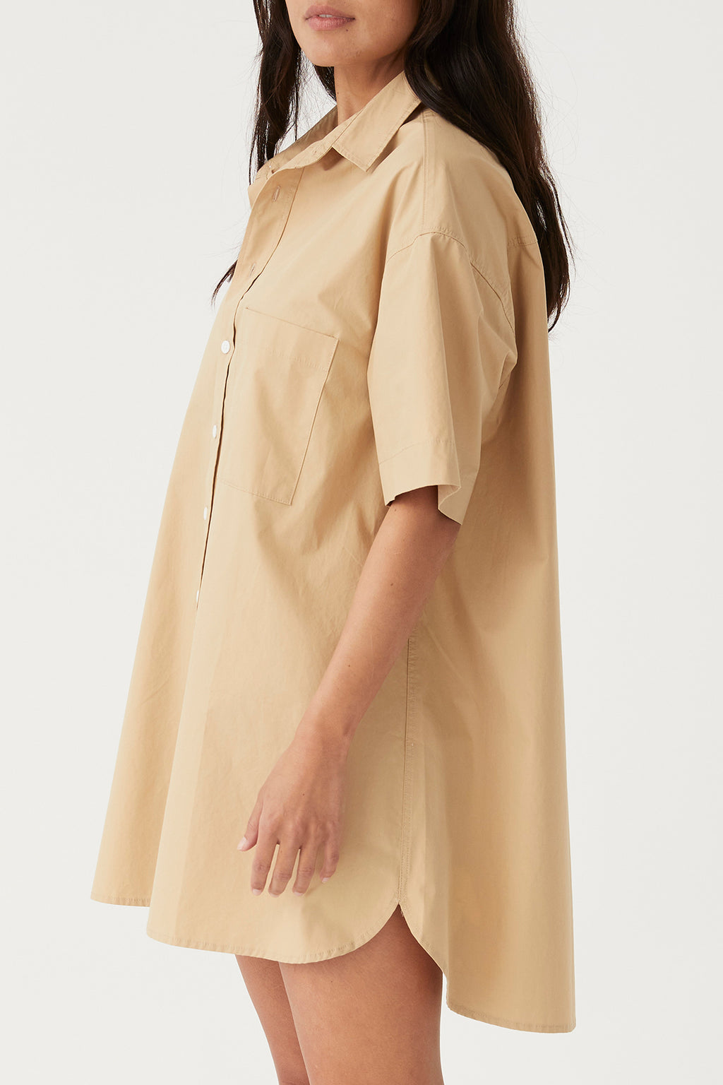 Drew Shirt Dress - Honey