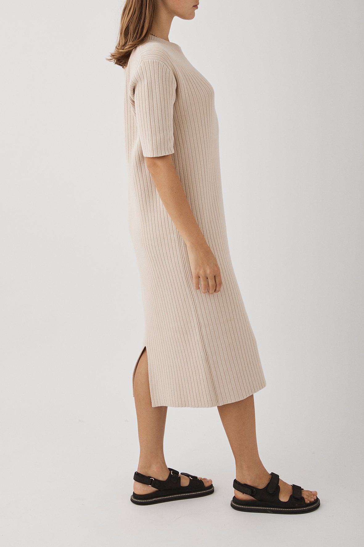 Adaline Organic Cotton Dress - Sand