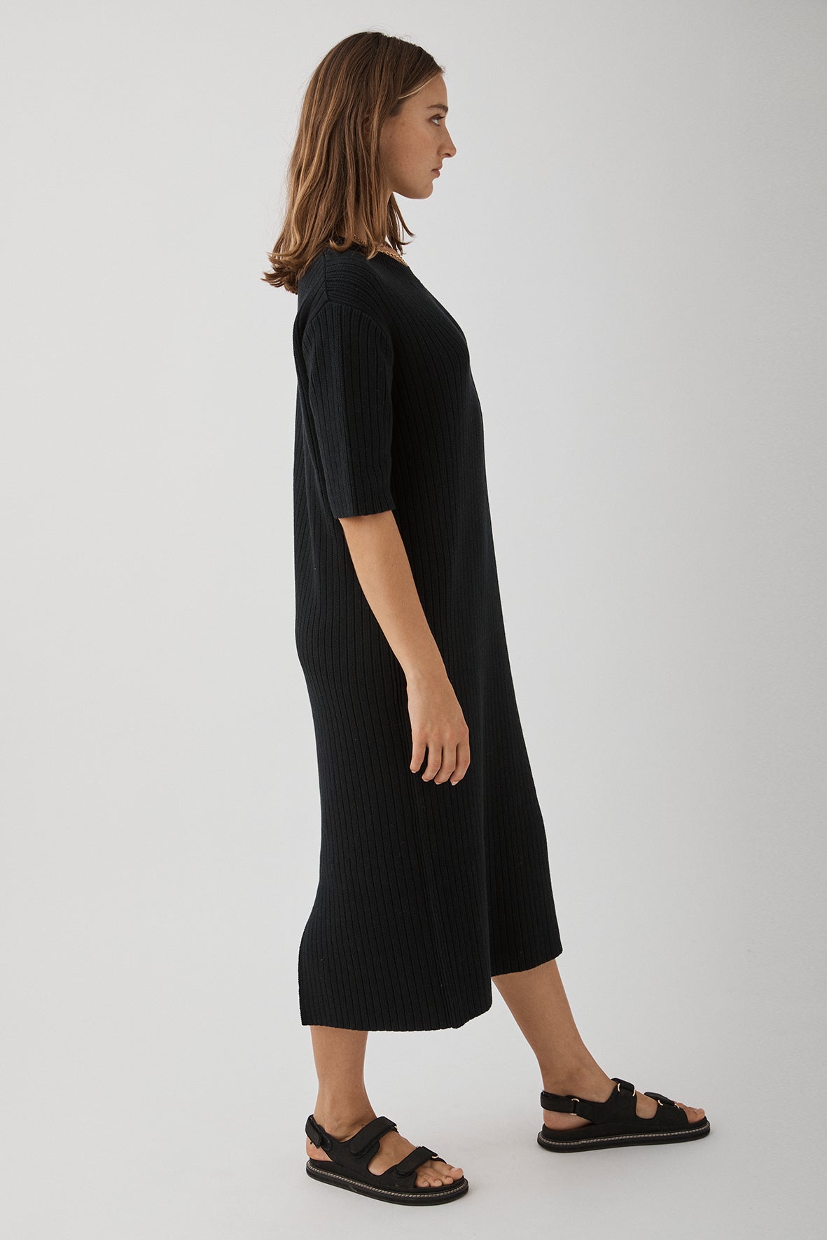 Adaline Organic Cotton Dress - Black
