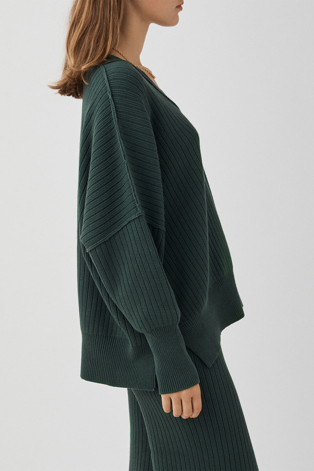 Vera Organic Knit Sweater - Forest