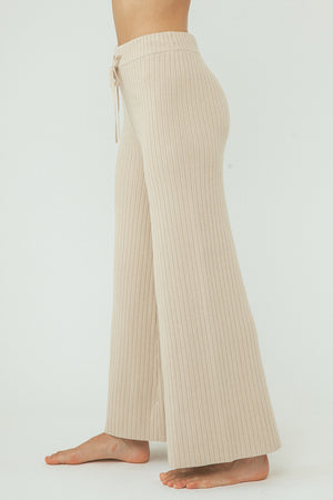 Vera Organic Knit Pants - Sand