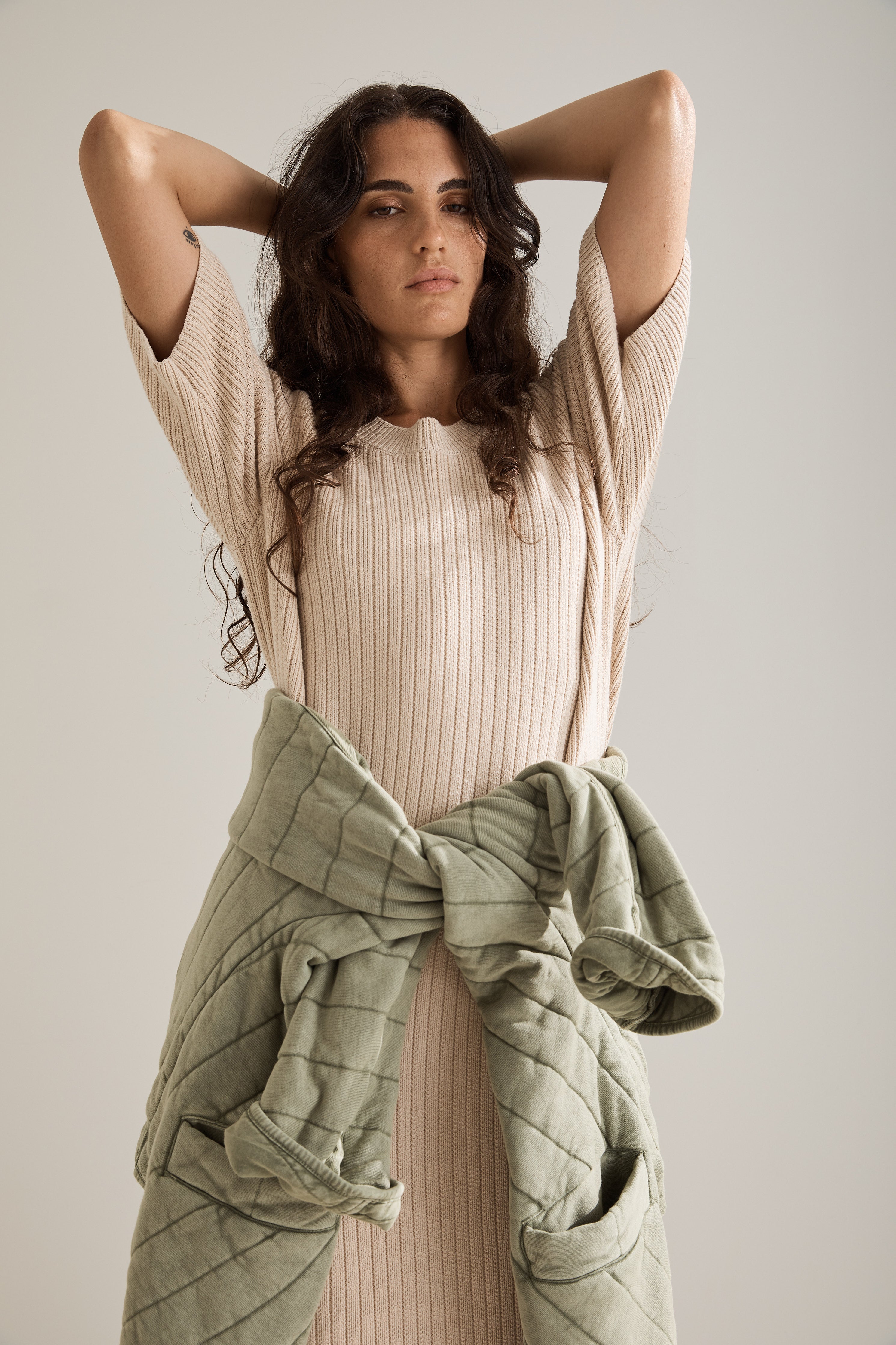 Adaline Organic Cotton Dress - Sand